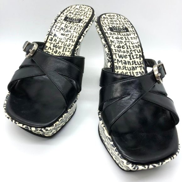 Stuart Weitzman Open Toe Platform Wedges (NWOT) - Picture 4 of 5